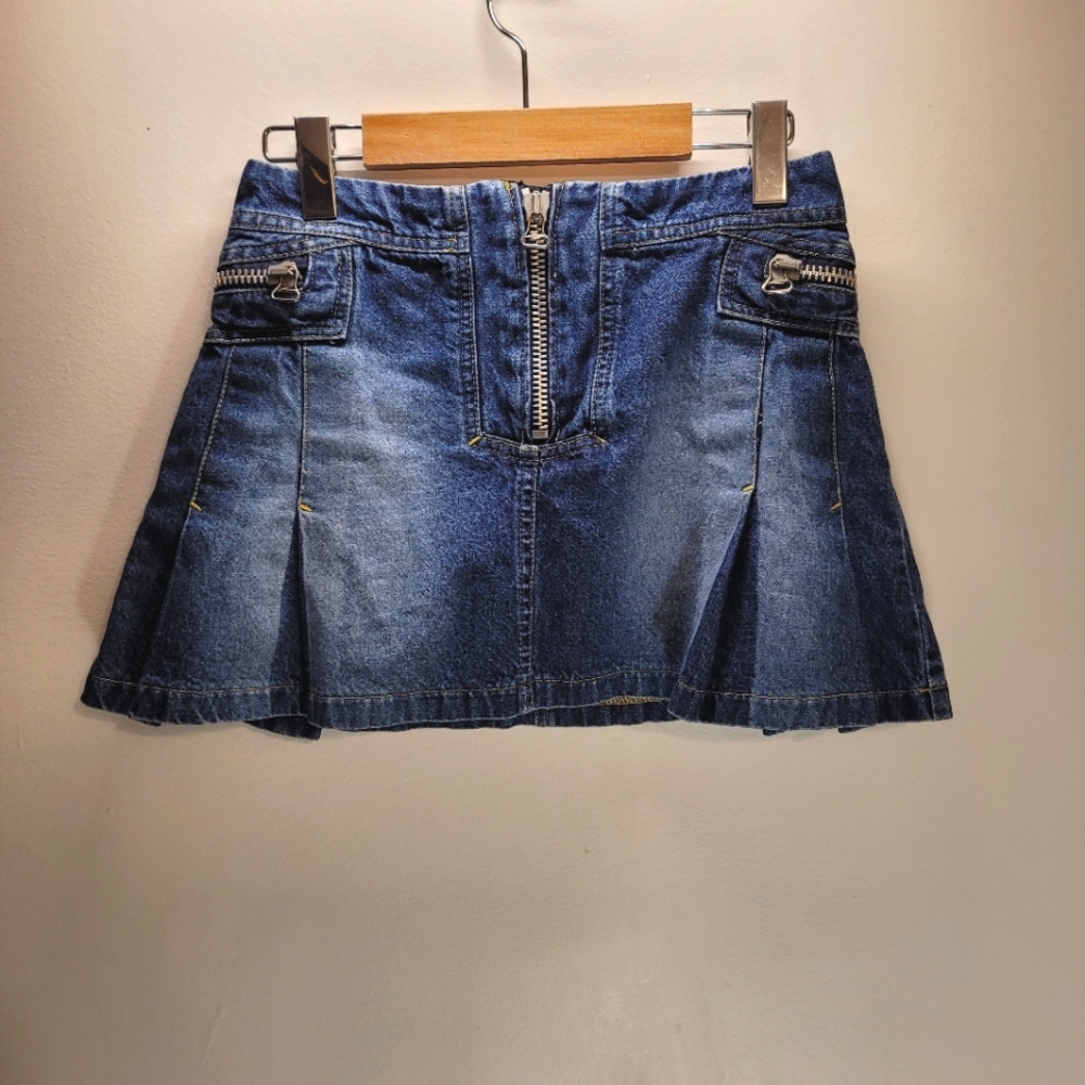 Axara Y2k Jeans Mini Skirt Front Zipper - Size 4